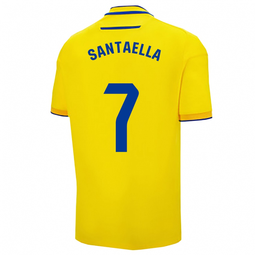 ילדים נטליה סנטאלה פיקון #7 צהוב נייבי ג'רזי ביתית 2025/26 חולצה קצרה
