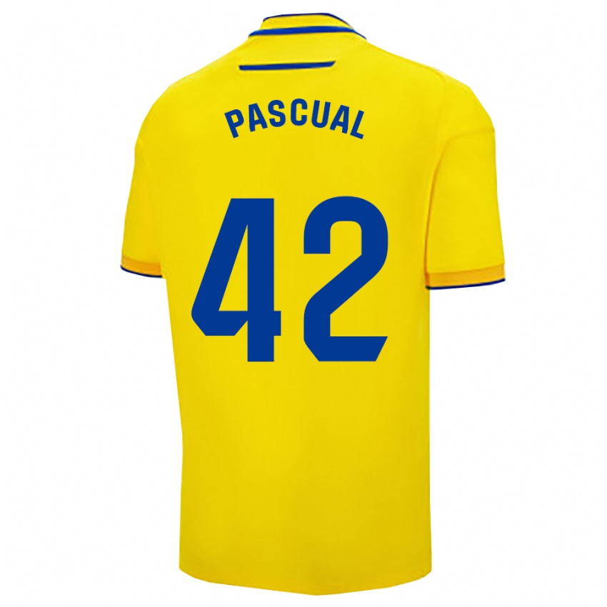 ילדים Álvaro Pascual #42 צהוב נייבי ג'רזי ביתית 2025/26 חולצה קצרה