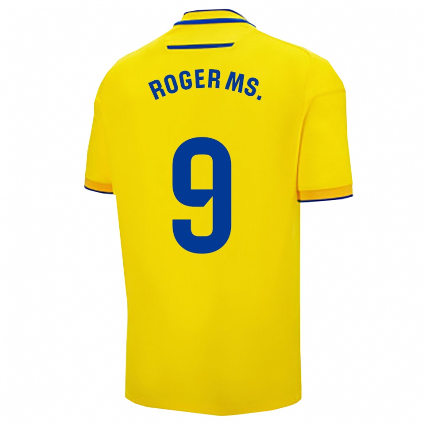 ילדים רוג'ר מרטי #9 צהוב נייבי ג'רזי ביתית 2025/26 חולצה קצרה