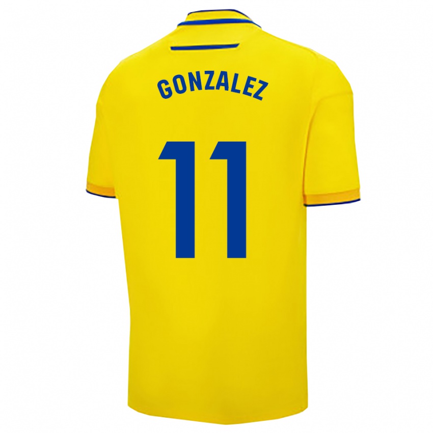 ילדים צ'וס גונזלס #11 צהוב נייבי ג'רזי ביתית 2025/26 חולצה קצרה