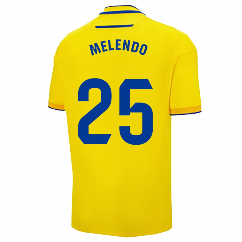 ילדים אוסקר מלנדו #25 צהוב נייבי ג'רזי ביתית 2025/26 חולצה קצרה