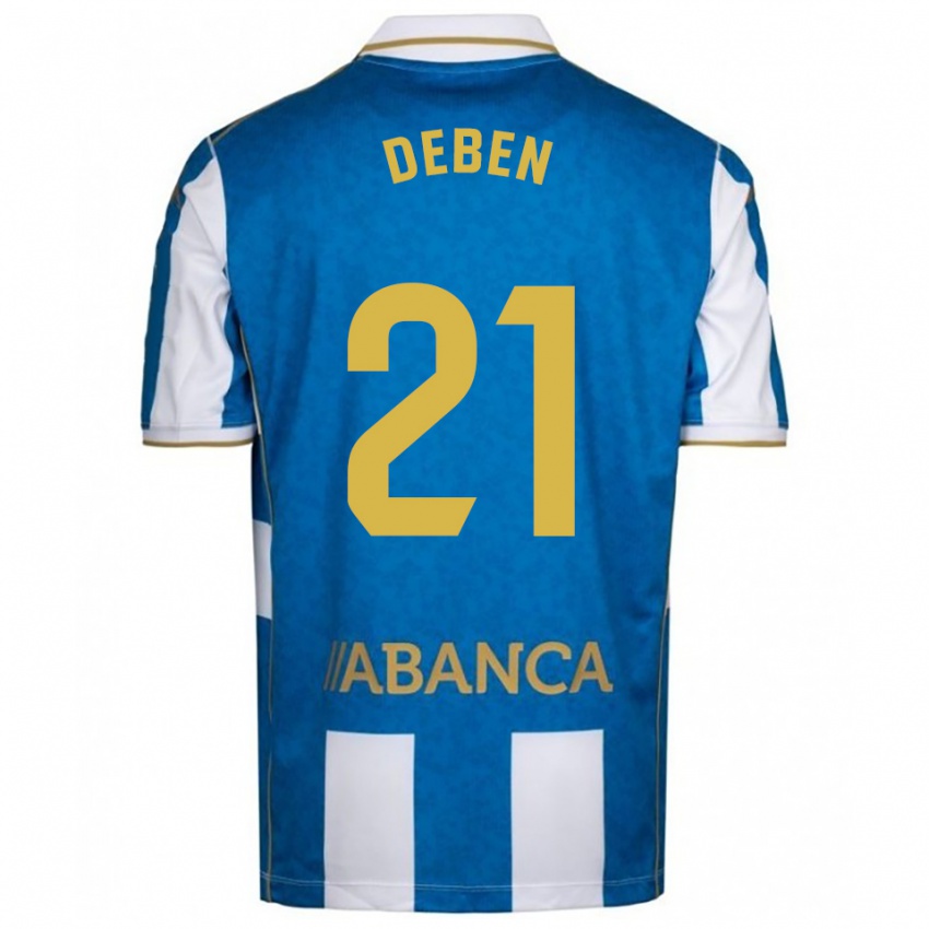 ילדים שרה דבן מוטה #21 לבן כחול ג'רזי ביתית 2025/26 חולצה קצרה