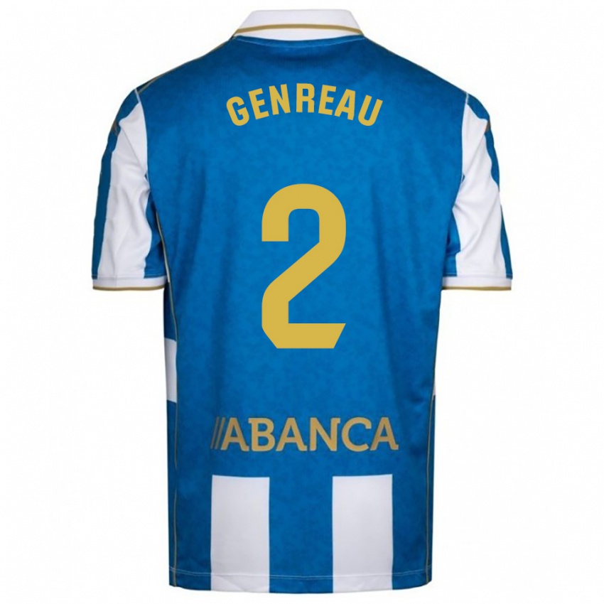ילדים דניס גנרו #2 לבן כחול ג'רזי ביתית 2025/26 חולצה קצרה