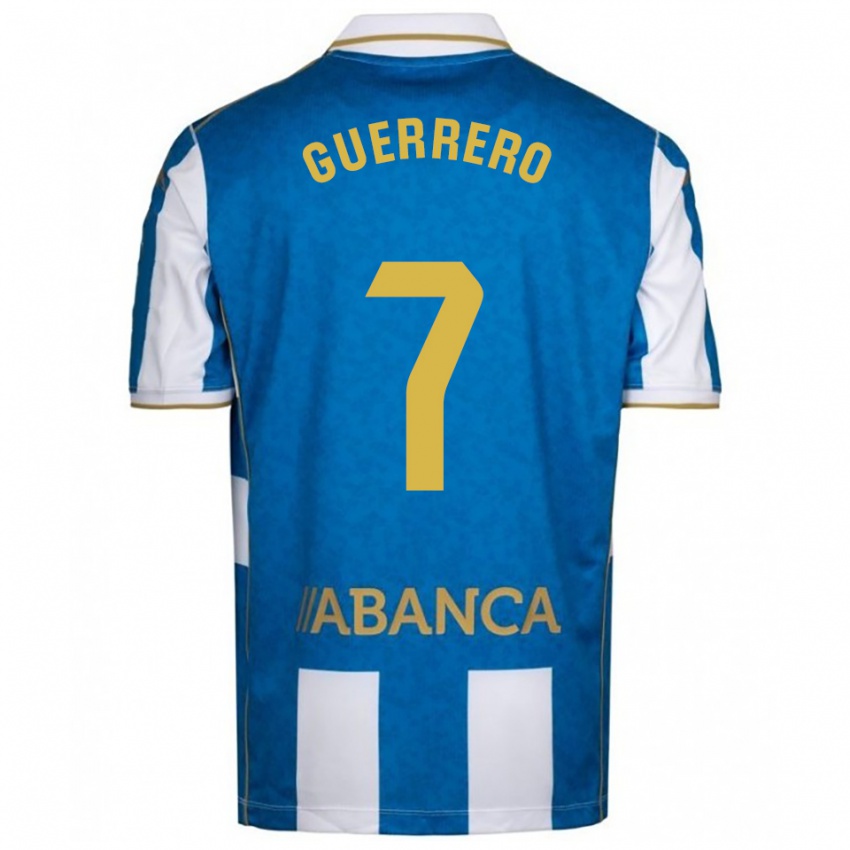 ילדים אדריאן גררו #7 לבן כחול ג'רזי ביתית 2025/26 חולצה קצרה