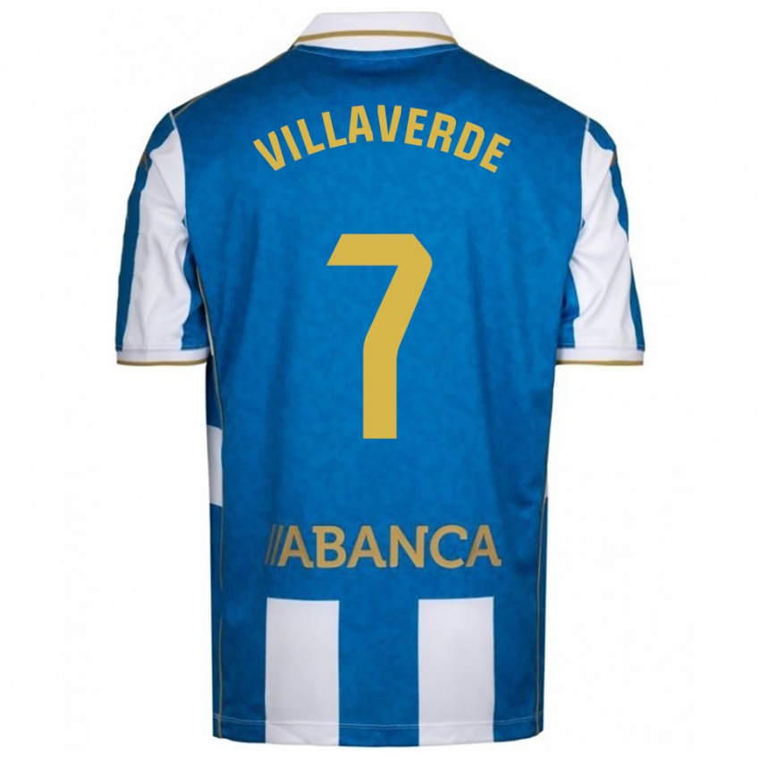 ילדים הוגו ויז'וורדה #7 לבן כחול ג'רזי ביתית 2025/26 חולצה קצרה