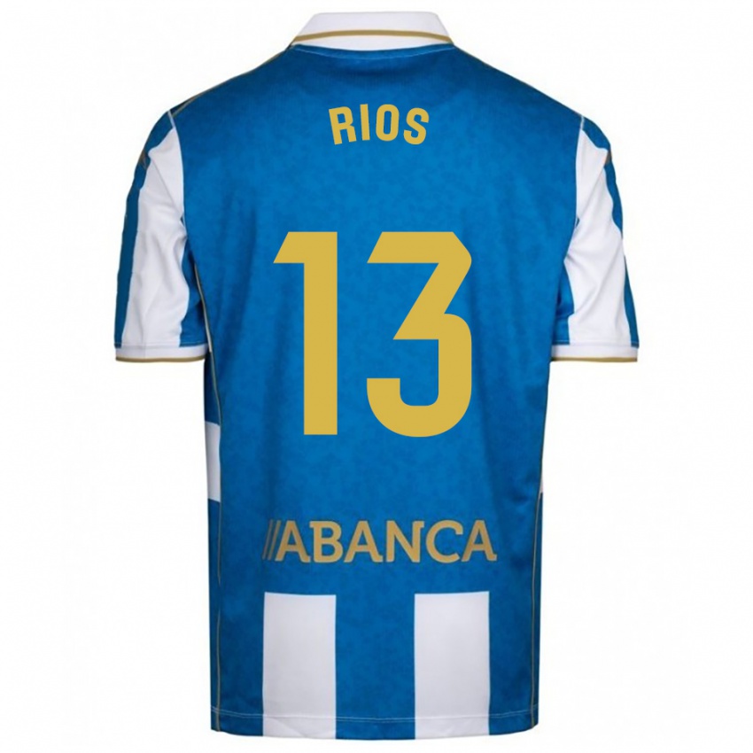 ילדים Hugo Rios #13 לבן כחול ג'רזי ביתית 2025/26 חולצה קצרה