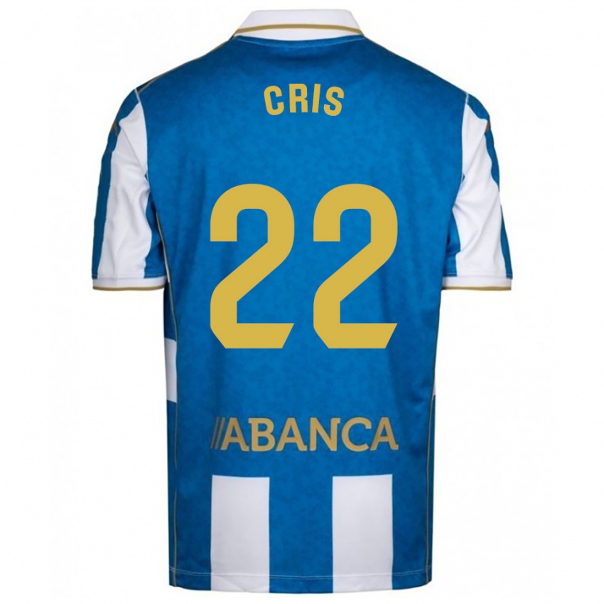 ילדים Cris #22 לבן כחול ג'רזי ביתית 2025/26 חולצה קצרה