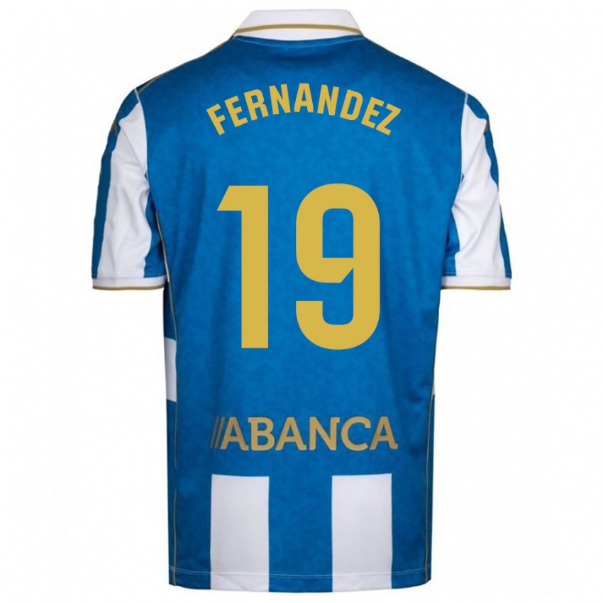 ילדים אנריקה פרננדס #19 לבן כחול ג'רזי ביתית 2025/26 חולצה קצרה