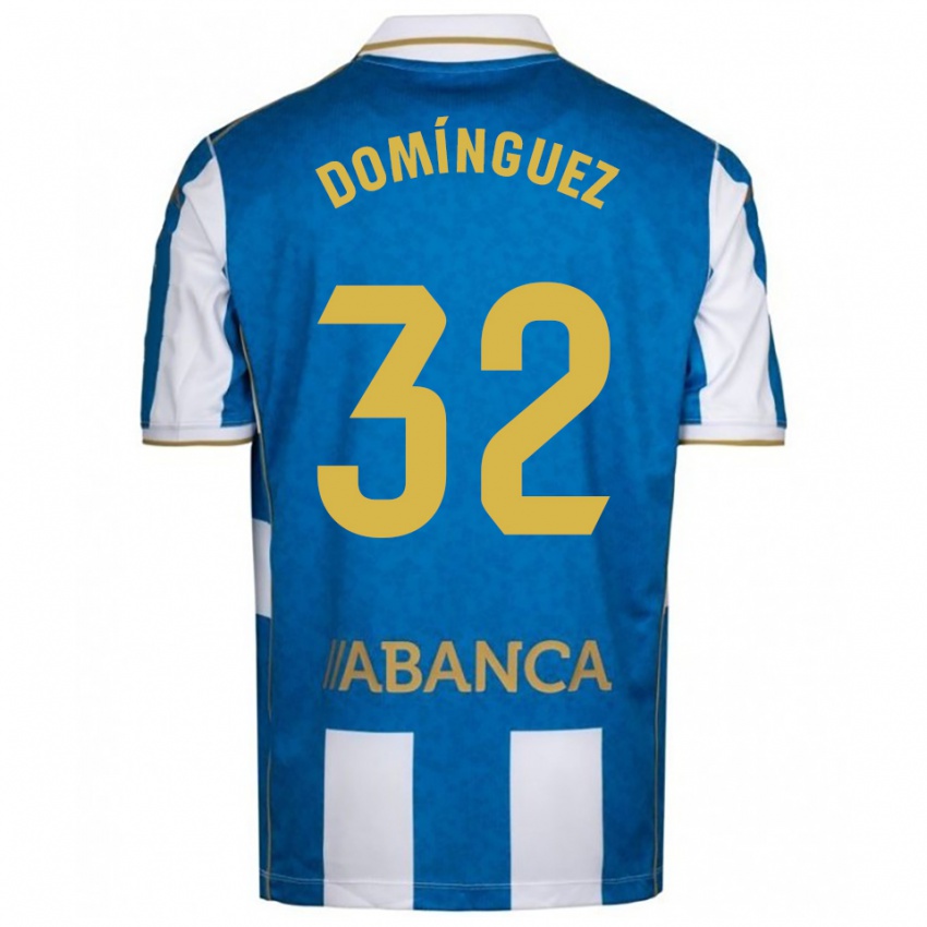 ילדים David Domínguez #32 לבן כחול ג'רזי ביתית 2025/26 חולצה קצרה