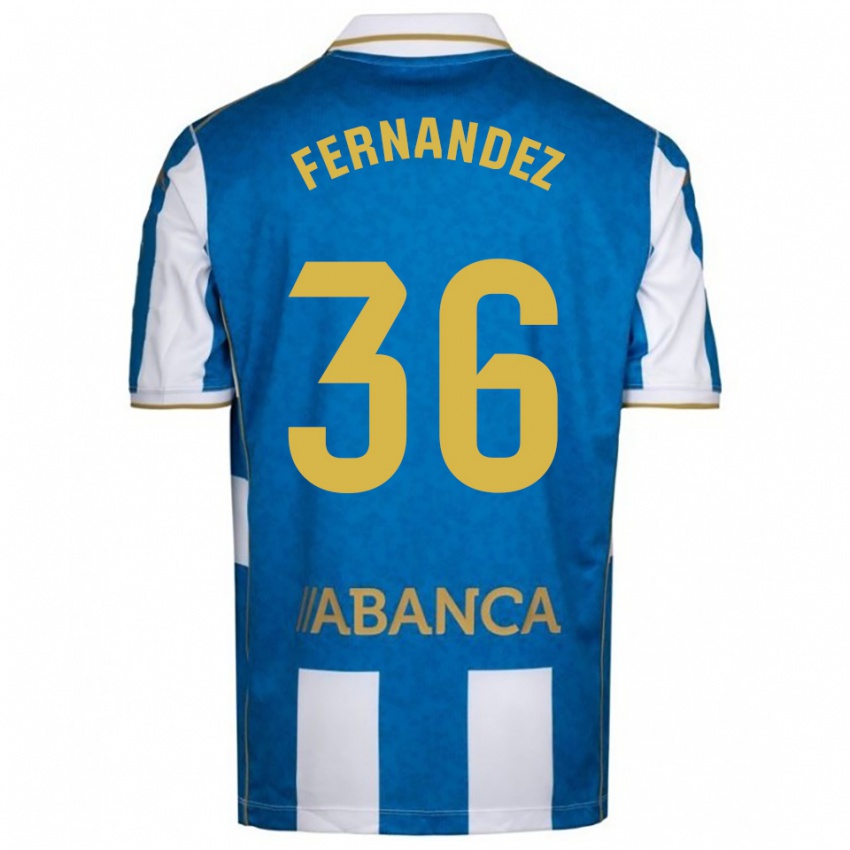 ילדים Rubén Fernández #36 לבן כחול ג'רזי ביתית 2025/26 חולצה קצרה