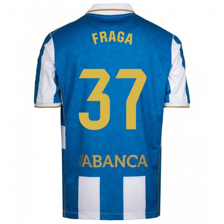 ילדים Álvaro Fraga #37 לבן כחול ג'רזי ביתית 2025/26 חולצה קצרה