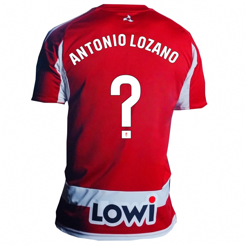 ילדים José Antonio Lozano #0 אדום לבן ג'רזי ביתית 2025/26 חולצה קצרה