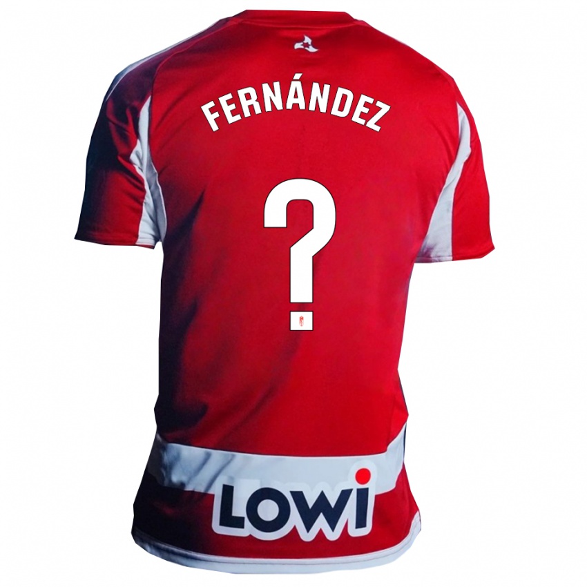 ילדים Iker Fernández #0 אדום לבן ג'רזי ביתית 2025/26 חולצה קצרה