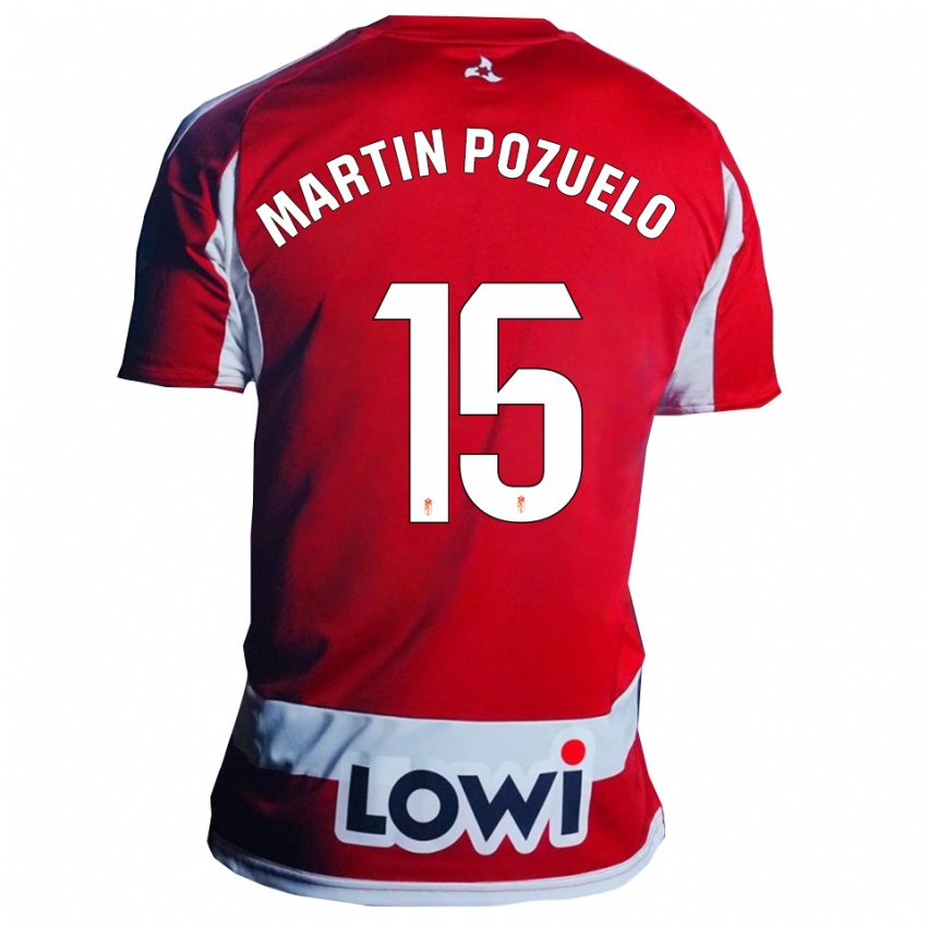 ילדים Esther Martín-Pozuelo Aranda #15 אדום לבן ג'רזי ביתית 2025/26 חולצה קצרה