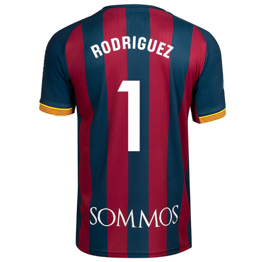 ילדים נוריה רודריגז #1 כחול נייבי אדום ג'רזי ביתית 2025/26 חולצה קצרה