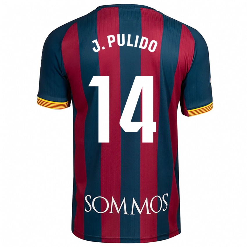 ילדים חורחה פולידו #14 כחול נייבי אדום ג'רזי ביתית 2025/26 חולצה קצרה