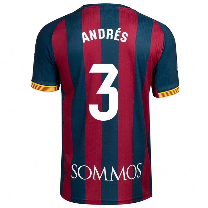 ילדים Joel Andrés #3 כחול נייבי אדום ג'רזי ביתית 2025/26 חולצה קצרה