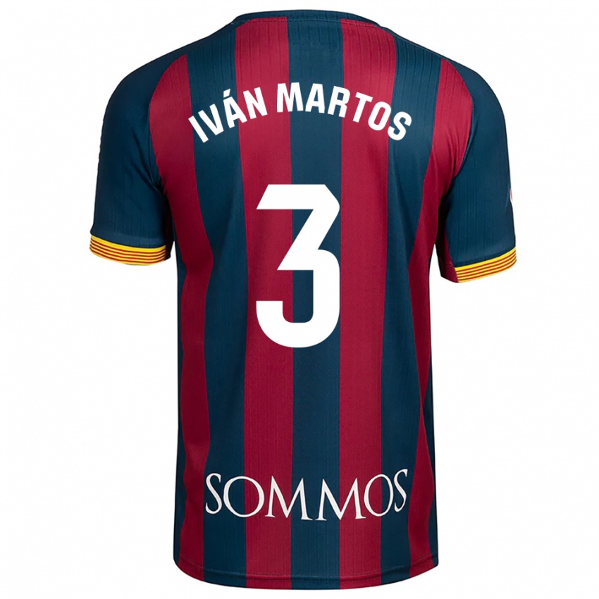 ילדים איבן מארטוס #3 כחול נייבי אדום ג'רזי ביתית 2025/26 חולצה קצרה