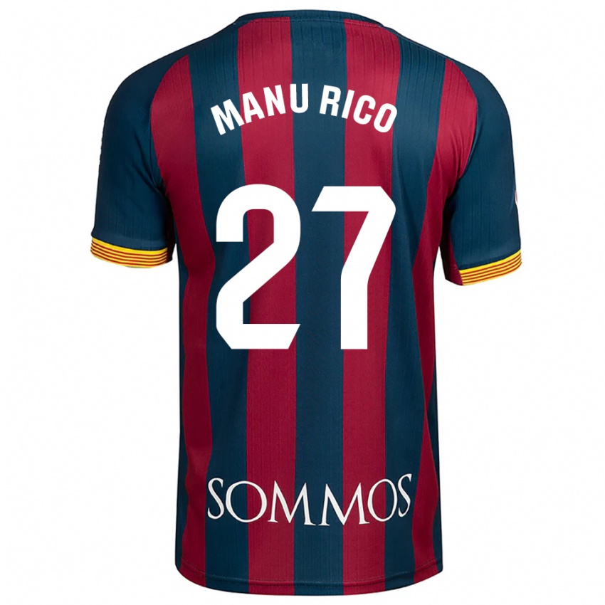 ילדים מאנו ריקו #27 כחול נייבי אדום ג'רזי ביתית 2025/26 חולצה קצרה