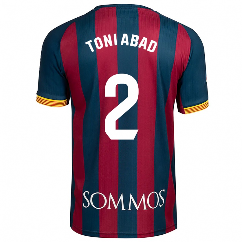 ילדים טוני אבאד #2 כחול נייבי אדום ג'רזי ביתית 2025/26 חולצה קצרה