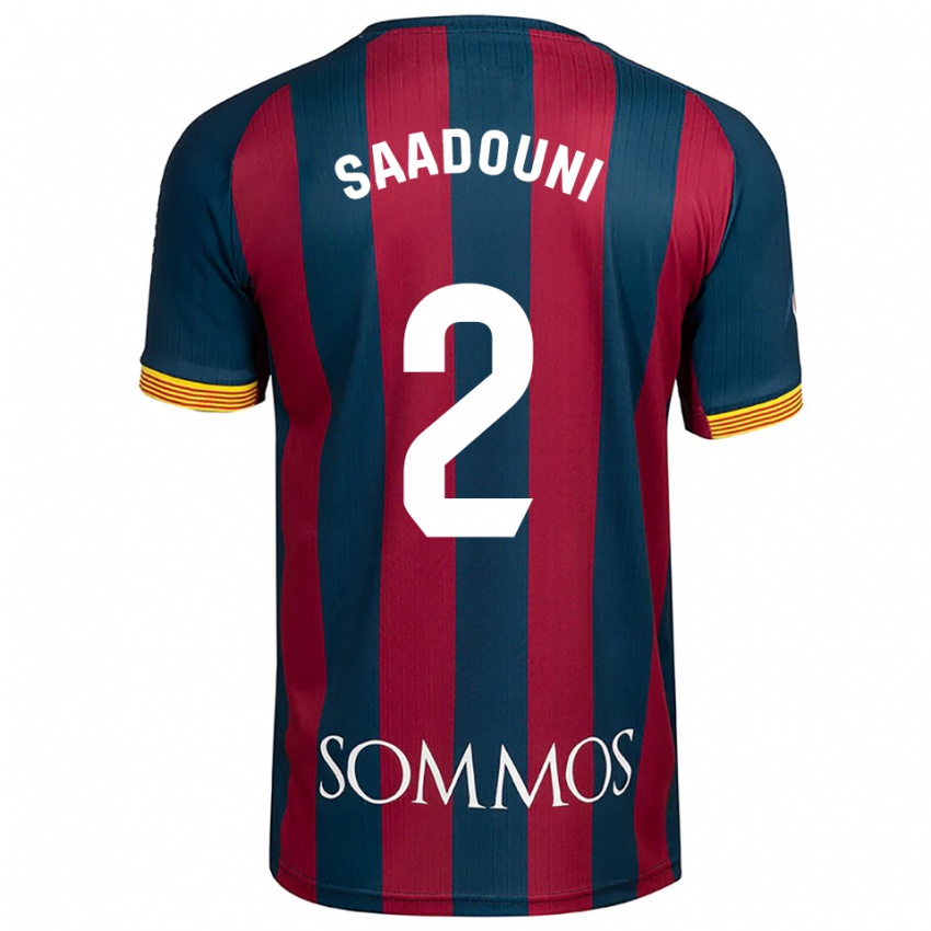 ילדים Mohammed Saadouni #2 כחול נייבי אדום ג'רזי ביתית 2025/26 חולצה קצרה