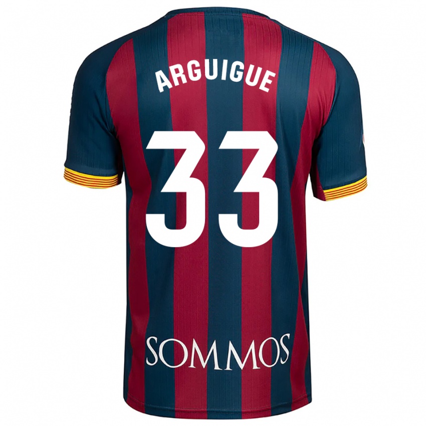 ילדים איימן ארגויג #33 כחול נייבי אדום ג'רזי ביתית 2025/26 חולצה קצרה