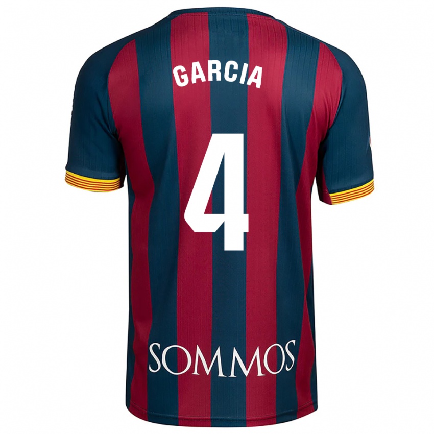 ילדים נאצ'ו גרסיה #4 כחול נייבי אדום ג'רזי ביתית 2025/26 חולצה קצרה