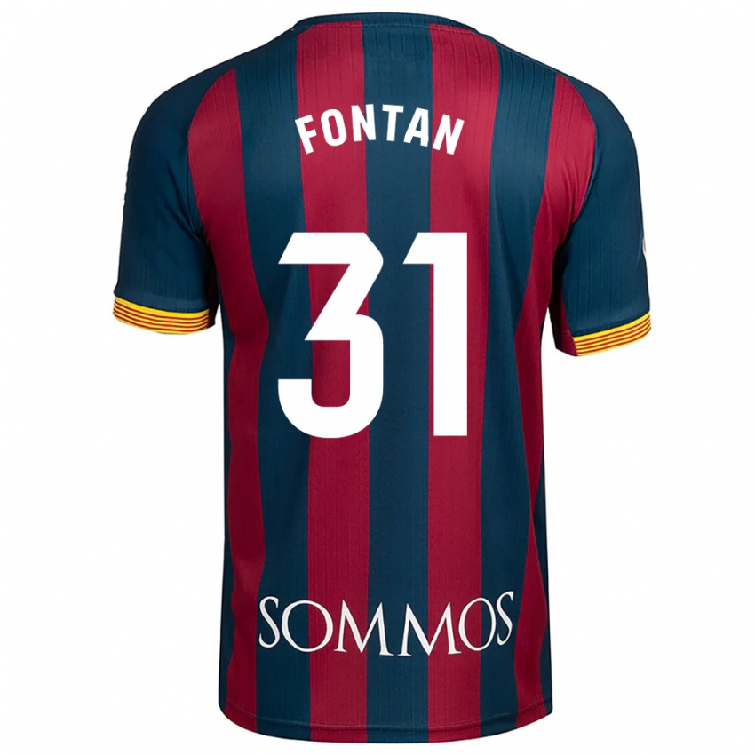 ילדים ניקו פונטן #31 כחול נייבי אדום ג'רזי ביתית 2025/26 חולצה קצרה