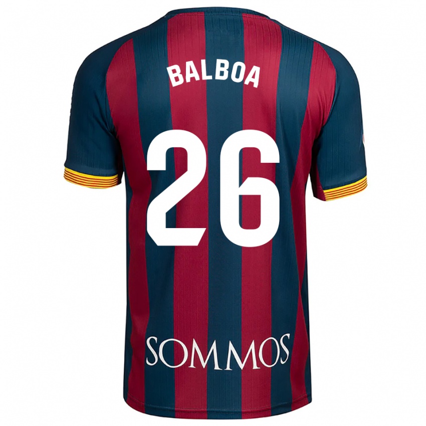 ילדים אלכס בלבואה #26 כחול נייבי אדום ג'רזי ביתית 2025/26 חולצה קצרה