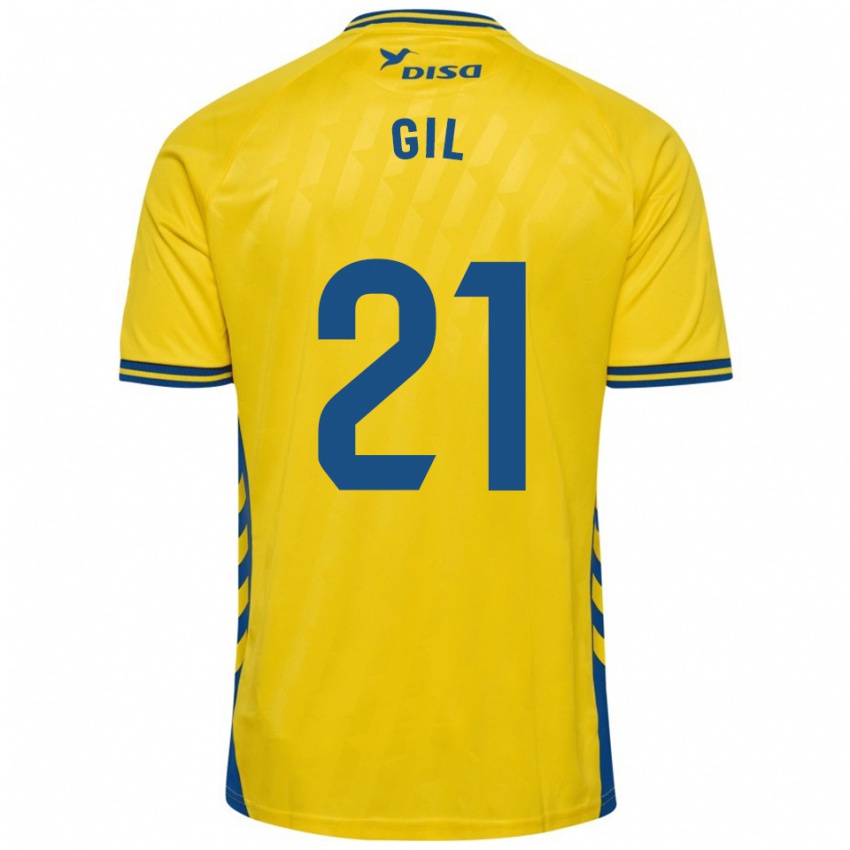 ילדים Iván Gil #21 צהוב כחול ג'רזי ביתית 2025/26 חולצה קצרה