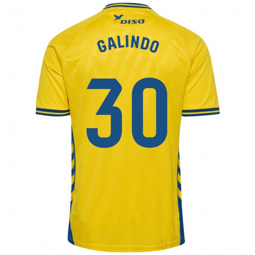ילדים Cristian Galindo #30 צהוב כחול ג'רזי ביתית 2025/26 חולצה קצרה