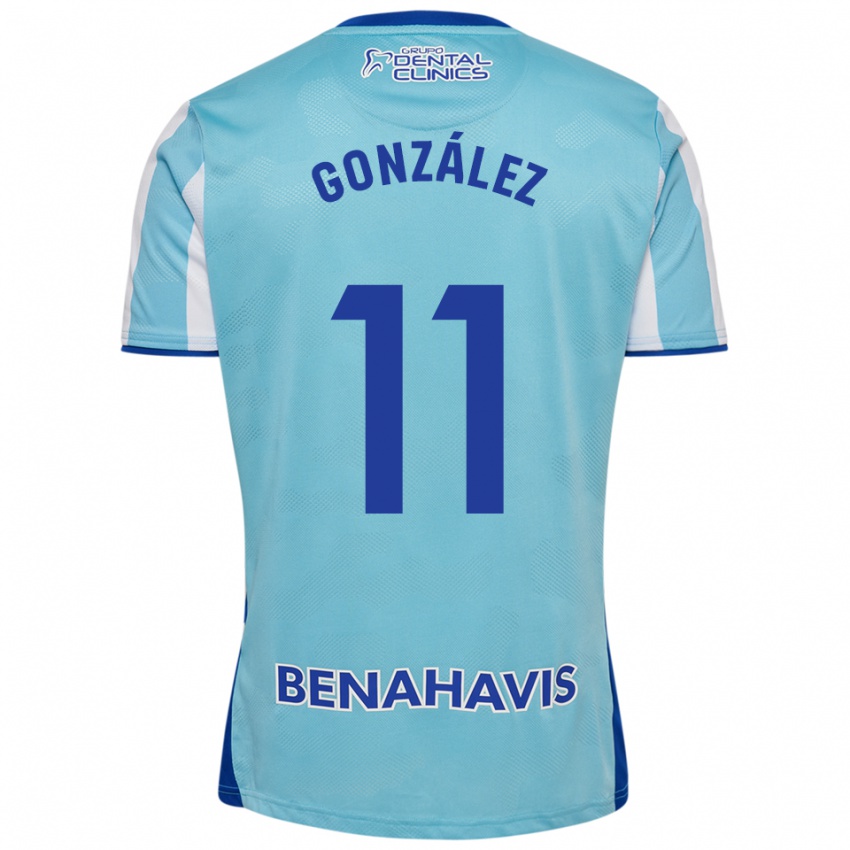 ילדים Óscar González #11 תכלת לבן ג'רזי ביתית 2025/26 חולצה קצרה
