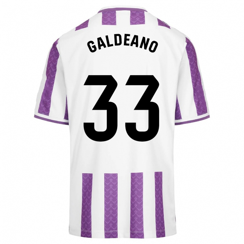 ילדים Alejandro Galdeano #33 סגול לבן ג'רזי ביתית 2025/26 חולצה קצרה