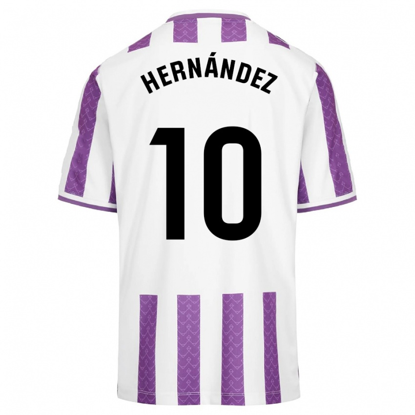 ילדים Celia Hernández Cordero #10 סגול לבן ג'רזי ביתית 2025/26 חולצה קצרה