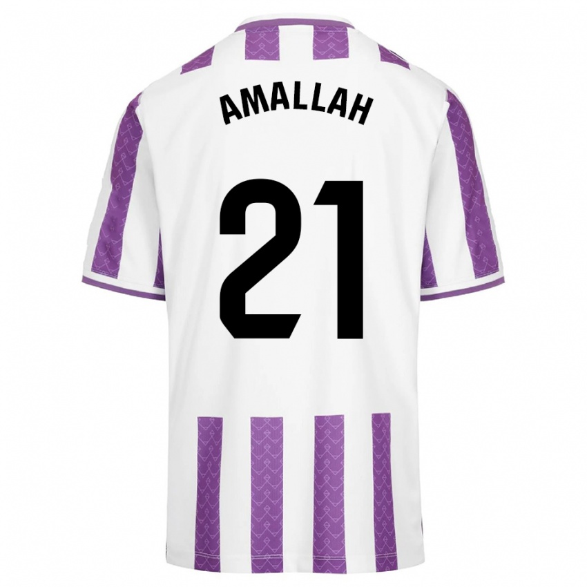 ילדים סלים אמאלה #21 סגול לבן ג'רזי ביתית 2025/26 חולצה קצרה