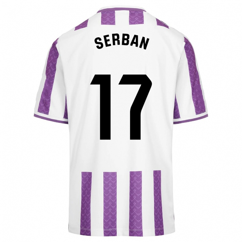 ילדים אלין סרבן #17 סגול לבן ג'רזי ביתית 2025/26 חולצה קצרה