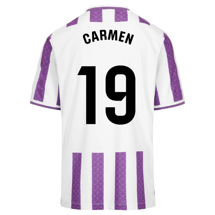 ילדים Carmen García Morquecho #19 סגול לבן ג'רזי ביתית 2025/26 חולצה קצרה