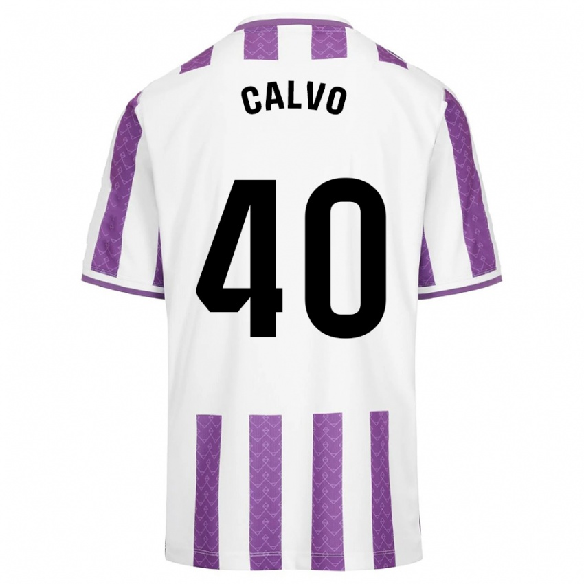 ילדים Hugo Calvo #40 סגול לבן ג'רזי ביתית 2025/26 חולצה קצרה