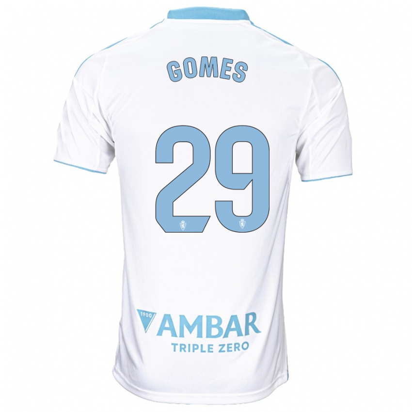 ילדים Ale Gomes #29 לבן תכלת ג'רזי ביתית 2025/26 חולצה קצרה