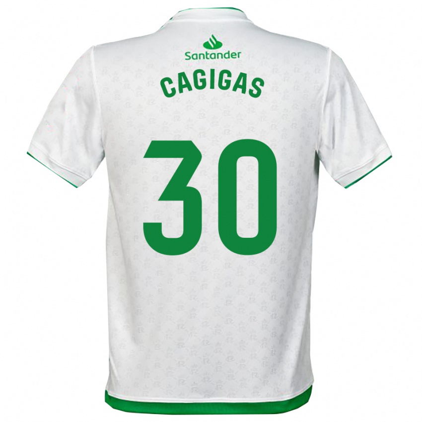 ילדים Iván Cagigas #30 ירוק לבן ג'רזי ביתית 2025/26 חולצה קצרה