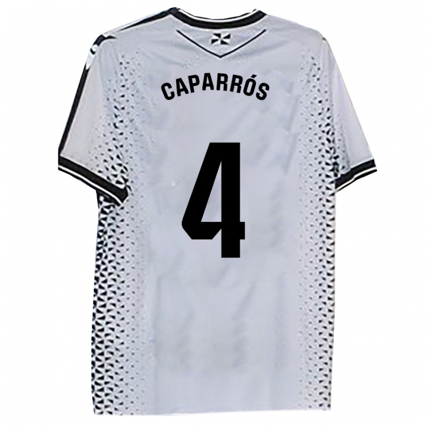 ילדים אלברט קפרוס #4 לבן שחור ג'רזי ביתית 2025/26 חולצה קצרה