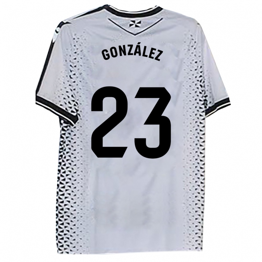 ילדים Elías González #23 לבן שחור ג'רזי ביתית 2025/26 חולצה קצרה