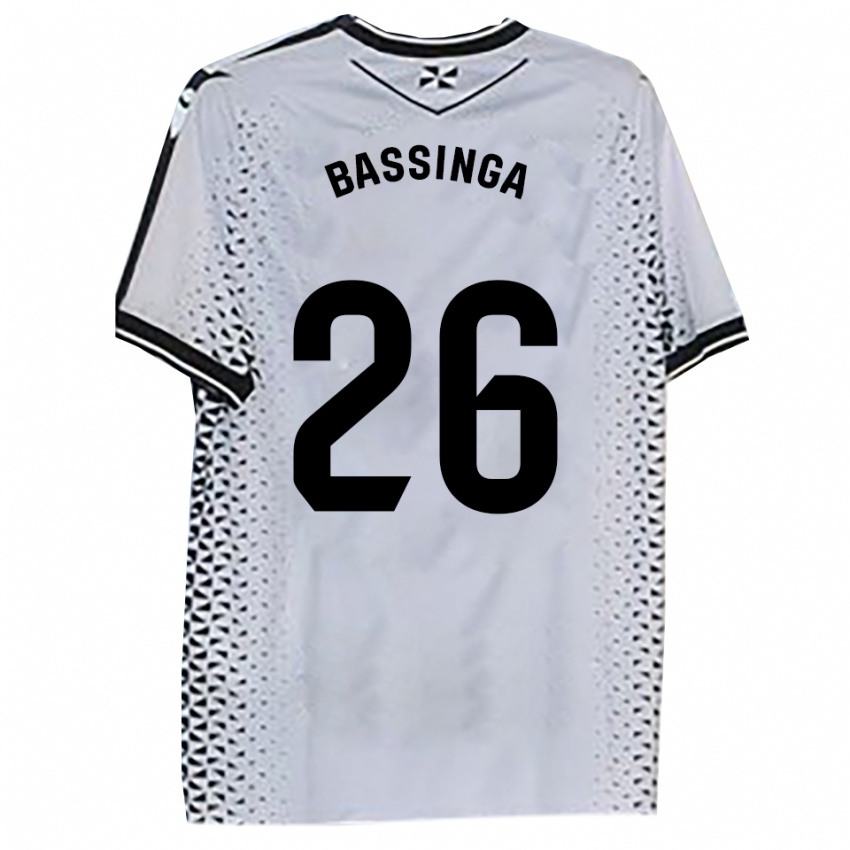 ילדים Aboubacar Bassinga #26 לבן שחור ג'רזי ביתית 2025/26 חולצה קצרה