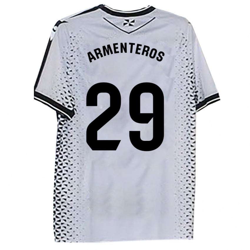 ילדים Víctor Armenteros #29 לבן שחור ג'רזי ביתית 2025/26 חולצה קצרה