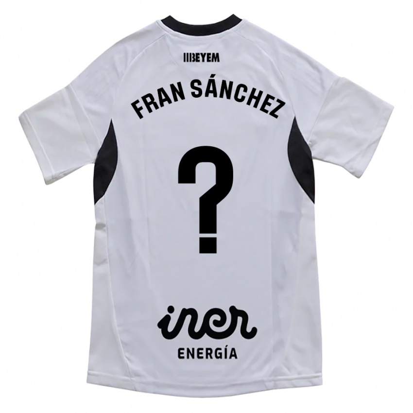 ילדים Fran Sánchez #0 לבן סגול ג'רזי ביתית 2025/26 חולצה קצרה