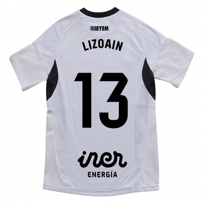 ילדים Raúl Lizoain #13 לבן סגול ג'רזי ביתית 2025/26 חולצה קצרה