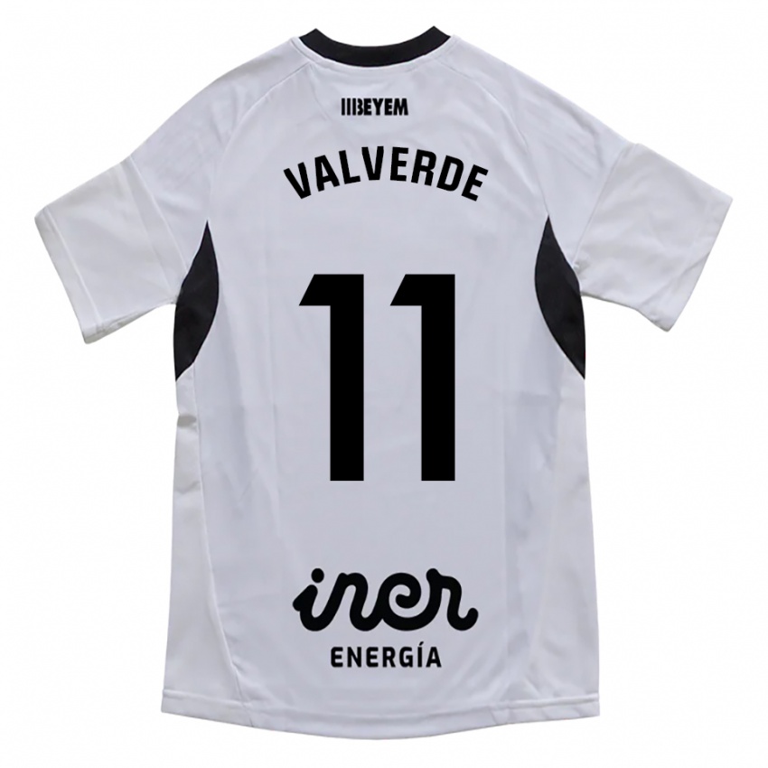 ילדים Victor Valverde #11 לבן סגול ג'רזי ביתית 2025/26 חולצה קצרה