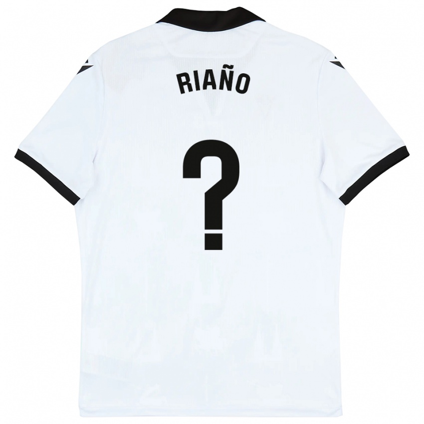 ילדים Marcos Riaño #0 לבן שחור ג'רזי ביתית 2025/26 חולצה קצרה