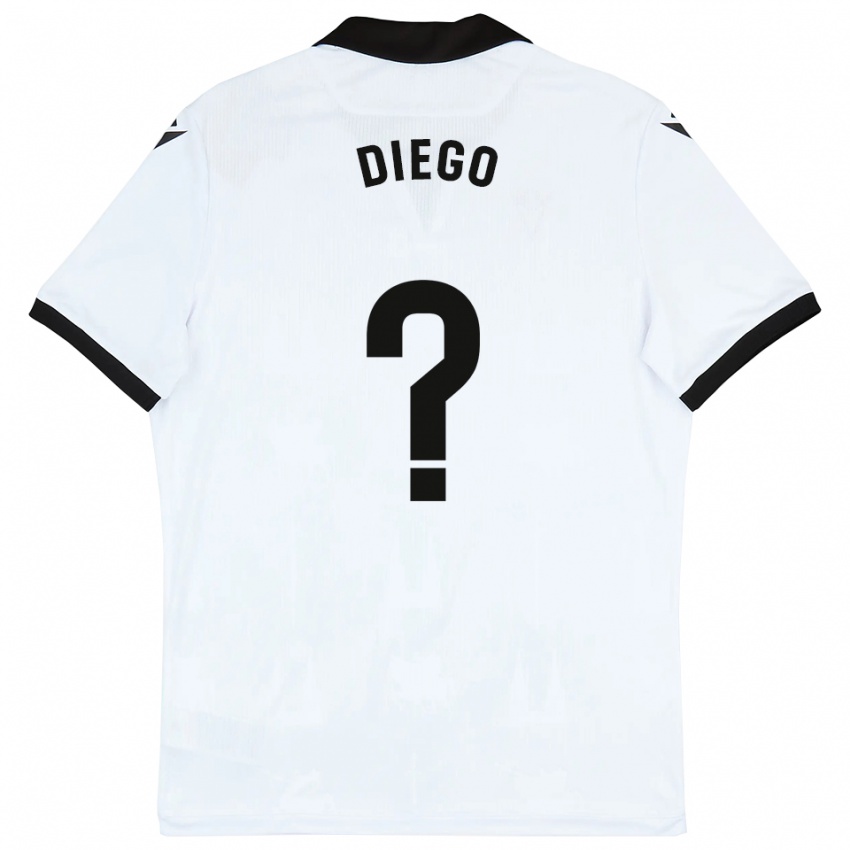 ילדים Diego Sánchez #0 לבן שחור ג'רזי ביתית 2025/26 חולצה קצרה