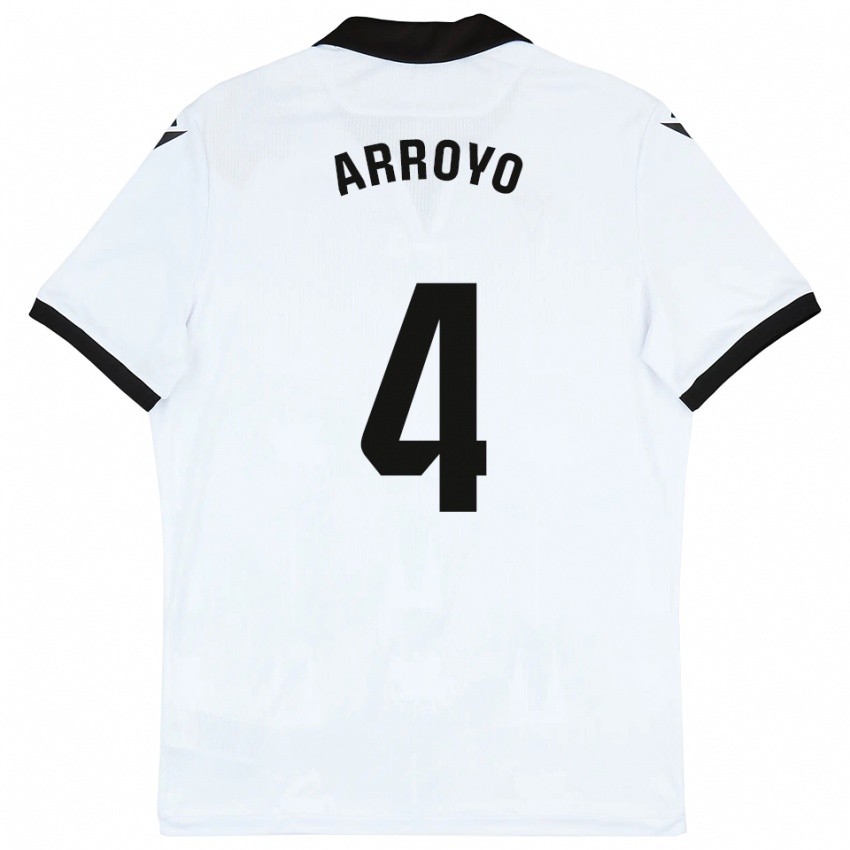 ילדים אנדרסון ארויו #4 לבן שחור ג'רזי ביתית 2025/26 חולצה קצרה